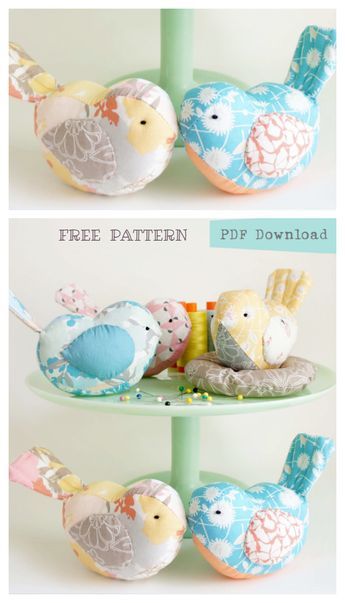 8 DIY Quilt Fabric Bird Free Sewing Patterns | Fabric Art DIY Animal Pin Cushions Patterns, Twisted Tales, Colchas Quilting, Sharon Holland, Pin Cushions Patterns, Bird Free, Fabric Sewing Patterns, Animal Sewing Patterns, Sewing Stuffed Animals