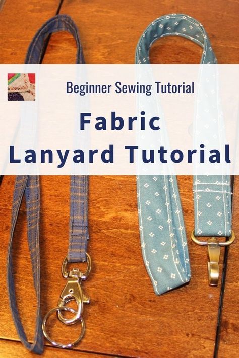 How to make a Fabric Lanyard | Needlepointers.com Sew A Lanyard, Fabric Lanyard Diy, Sew Lanyard, How To Make A Lanyard, Lanyard Design Ideas, Diy Lanyards, Lanyard Diy, Lanyard Tutorial, Diy Lanyard