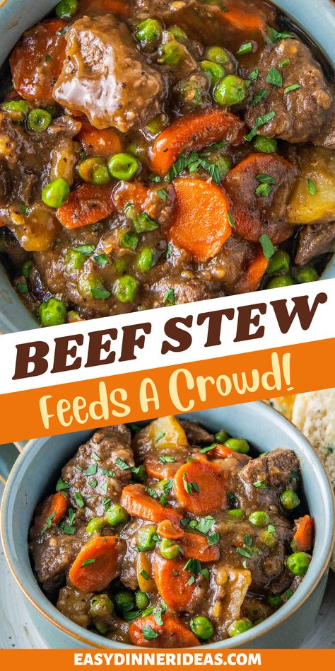 This homestyle Beef Stew recipe is a classic meal that we all remember from our childhood. The one-pot dinner is cooked slowly on the stovetop and has tender beef and vegetables that are cooked in thick and rich beef gravy. It takes a little time to make, but the steps are so simple. It's a cozy and comforting meal that is worth every minute. Best Baked Chicken Recipe, Beef Stew Stove Top, Easy Beef Stew Recipe, Beef And Vegetables, Classic Beef Stew, Food Dinners, Potatoes Easy, Easy Beef Stew, Homemade Beef Stew