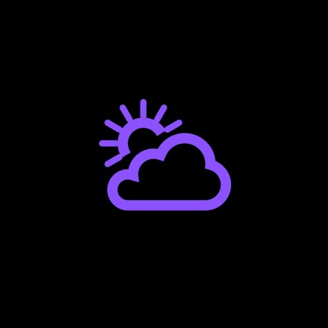 Dark Purple Icon Aesthetic, Purple Weather Icon, Dark Purple Logo, Purple Logo Design, Homescreen Icons, Phone Setup, Weather Icon, Dark Purple Wallpaper, Wallpaper Themes