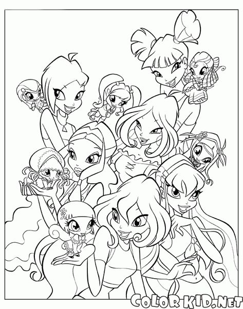 Disney Kızları, Modele Zentangle, Klub Winx, Detailed Coloring Pages, Fairy Coloring Pages, Princess Coloring Pages, Fairy Coloring, Unicorn Coloring Pages, Princess Coloring