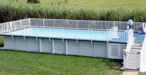 admirals-walk-pool 2 Above Ground Pool Fence, Rectangle Above Ground Pool, Rectangle Swimming Pools, Oberirdischer Pool, Pool Safety Fence, Swimming Pool Safety, Pool Deck Plans, Rectangle Pool, Best Above Ground Pool