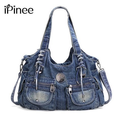 Mochila Jeans, Blue Jean Purses, Diy Sy, Jean Purse, Hobo Tote Bag, Bag Y2k, Denim Purse, Denim Handbags, Denim Shoulder Bags