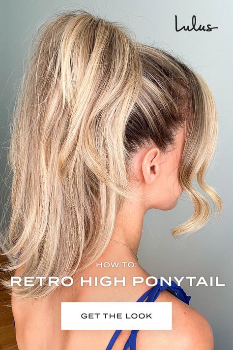 With a face-framing swoop of hair and a cute claw clip, this retro ponytail is perfect for date night, a fancy event, or just a day of errands. Get the tutorial! 1960s Ponytail Hairstyles, Date Night Ponytail, High Ponytail With Swoop, High Ponytail Tutorial, Retro Ponytail, Ponytail Tutorial, Fancy Event, Retro Looks, Healthy Hair Tips