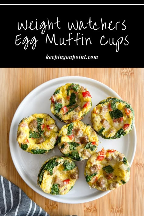 Egg Muffin Cups - Keeping On Point Egg Cupcakes Breakfast, Egg Muffin Cups Healthy, Low Carb Breakfast Muffins, Baked Egg Muffins, Egg Muffins Breakfast Healthy, Keeping On Point, Egg Muffins Healthy, Egg Cups Recipe, Greek Breakfast