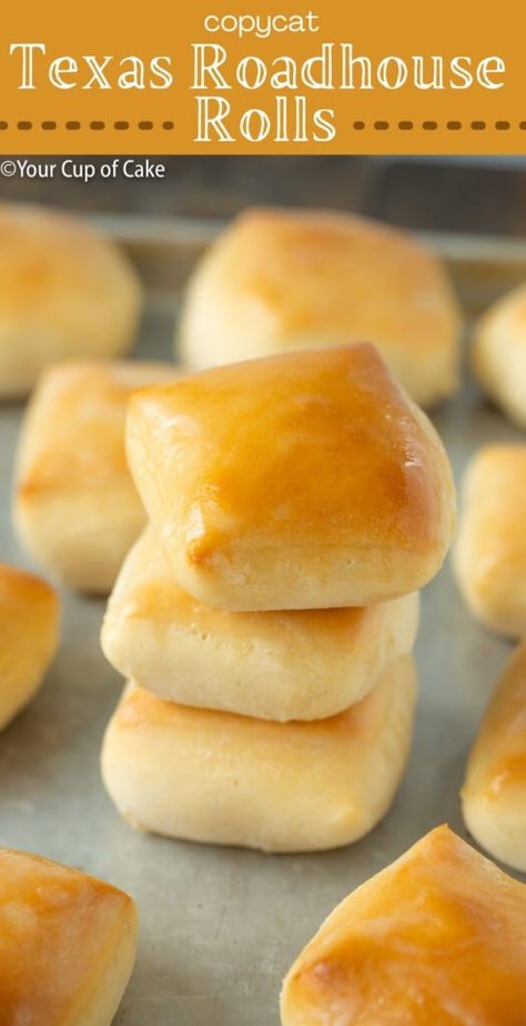 These Copycat Texas Roadhouse Rolls are AMAZING! My family keeps begging for more! Thanksgiving Dinner Rolls, Copycat Texas Roadhouse Rolls, Copycat Texas Roadhouse, Cup Of Cake, Roadhouse Rolls, Texas Roadhouse Rolls, Homemade Rolls, Homemade Dinner Rolls, Dinner Rolls Recipe