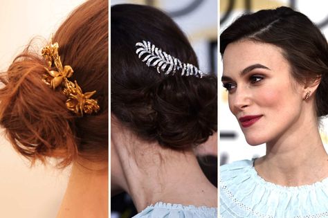 Keira Knightley Hair, Sparkly Hair Accessories, Wedding Hair Half, Super Easy Hairstyles, Side Swept Hairstyles, New York Magazine, Wedding Hairstyles Updo, Keira Knightley, Hair Combs