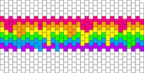 Kandi Cuff Template, Multistitch Kandi Pattern, Simple Kandi Cuff Patterns, Pony Bead Cuff Patterns, Multi Stitch Kandi Cuff Pattern, Rainbow Kandi Cuff, Gir Kandi Cuff Pattern, Kandi Cuffs Patterns, Kandi Patterns With Numbers