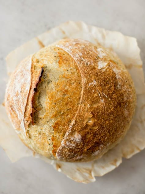 Easy Sourdough Herb Bread Recipe - Herb Sourdough Bread Recipe, Rosemary Sea Salt Sourdough Bread, Herb Sourdough Bread, Herb Bread Recipe, Easy Sourdough, Herb Bread, Savory Bread, Sourdough Bread Recipe, Herb Butter