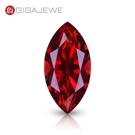 Brand:GIGAJEWE® Product Name: GIGAJEWE Red color Moissanite Marquise Cut Gemstone Loose Brilliant Stone With Certificate By Excellent Cut For Jewelry Making Main Stone Material:Moissainte Stone  Shape:Marquise Cut Color:Red color  Stone Weight:4*8mm 0.55ct,4.5*9mm 0.8ct,5*10mm 1.2ct,6*11mm 1.8ct,7*12mm 2.8ct Customization:Can select different kinds of gemstone for customization Red Jewel, Stone Material, Color Stone, Marquise Cut, Cut And Color, Geology, Red Color, Stone Color, Gems