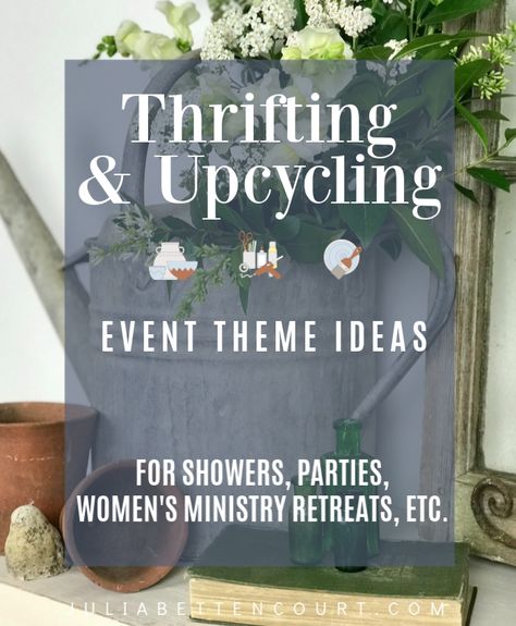 Thrifting Event Theme – Julia Bettencourt Blog Ladies Brunch Ideas, Scripture Cookies, Church Ladies Tea Party, Ladies Meeting Ideas, Julia Bettencourt, Youth Room Church, Mothers Day Lunch, Womens Ministry Ideas, Girl Bible Study