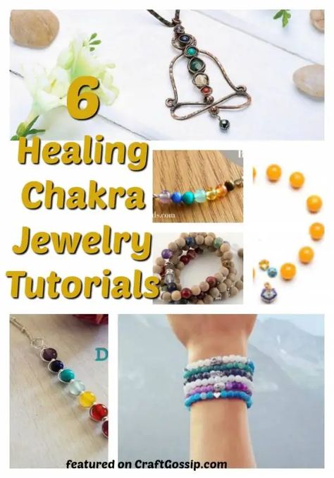 6 Healing Chakra DIY Jewelry Tutorials Diy Spiritual Jewelry, How To Make Chakra Bracelet, Crystal Bracelets Diy Ideas, Diy Crystal Bead Bracelets, Making Crystal Bracelets, Crystal Bead Jewelry Ideas, Chakra Bracelet Diy Ideas, Chakra Jewelry Diy, Handmade Beaded Jewelry Diy