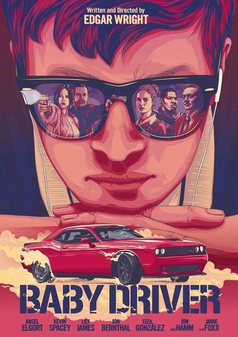 Baby Driver Poster, Posters Decor, Film Thriller, Poster Sport, Film Posters Art, Graphisches Design, Baby Driver, Film Poster Design, Classic Movie Posters