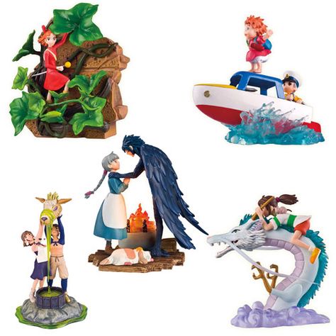 Ghibli Studios Action Figures Studio Ghibli Toys, Ghibli Toys, Collectable Figures, Hayao Miyazaki Movies, Ghibli Characters, Imagination Toys, Studio Ghibli Characters, Imagine John Lennon, Studio Ghibli Movies