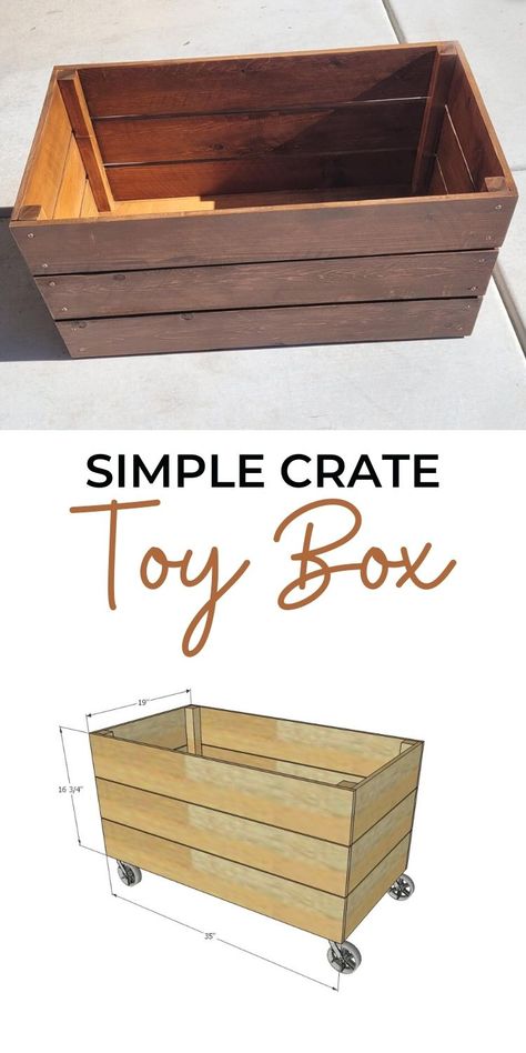 Pallet Toy Boxes, Round Dining Table White, Toy Box Plans, Wood Toy Box, Wooden Toy Chest, Dog Toy Box, Diy Toy Storage, Wooden Toy Boxes, Dining Table White