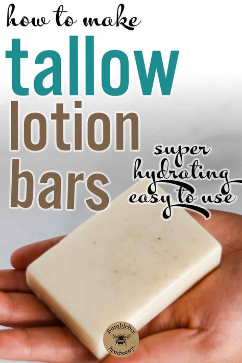 Beef Tallow Lip Balm, Tallow Lotion Bar Recipe, Homemade Tallow Lotion, Tallow Candles Diy, How To Make Tallow Lotion, Lard Lotion Recipe, Tallow Lotion Bars, Beef Tallow Lip Balm Recipe, Hot Process Tallow Soap Recipes