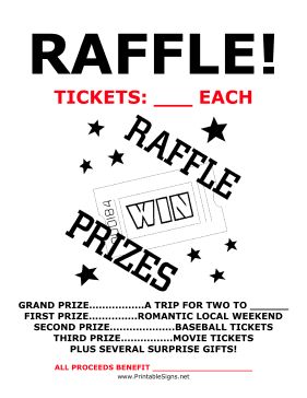 A raffle is a great way to raise money because many different people pay for very few prizes. The best way to be successful, then, is to convince many people to buy tickets! Advertise your ticket prices--just fill in the blanks--and where to buy tickets with this simple sign. Free to download and print Raffle Ticket Sign Ideas, Raffle Sign Ideas, Raffle Fundraiser, Fundraising Poster, Fundraiser Raffle, Raffle Ideas, Baseball Ticket, Vegas Theme, Poster Template Free