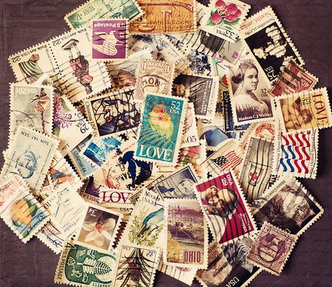 We always love a pile of stamps. Pile Of Letters, Happy Mail Inspiration, Letters Aesthetic, Higher Art, Love Mail, Stamp Collection, Love Stamps, So Creative, Writing Ideas