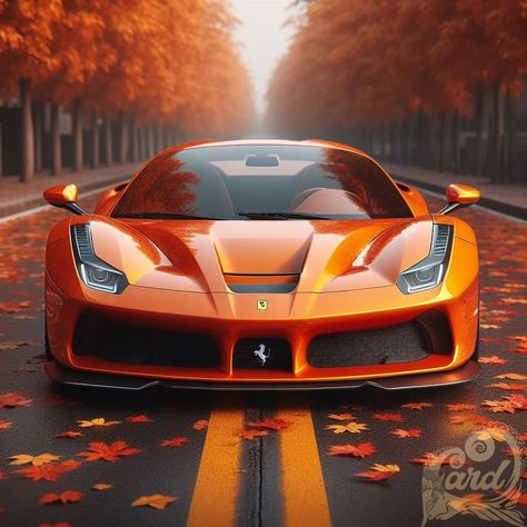 https://card9.com/ai/ferrari-in-autumn Ferrari Laferrari, May 1, Ferrari, Orange, On Instagram, Instagram