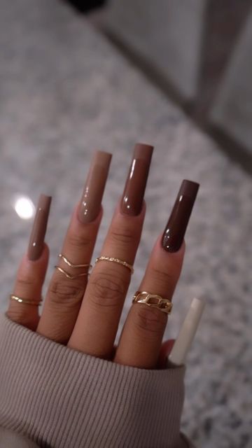 Cappuccino Nails, Mocha Nails, Paint Collection, Gel Paint, Matte Top Coat, Simple Acrylic Nails, Exotic Nails, Rainbow Nails, Cute Acrylic Nails