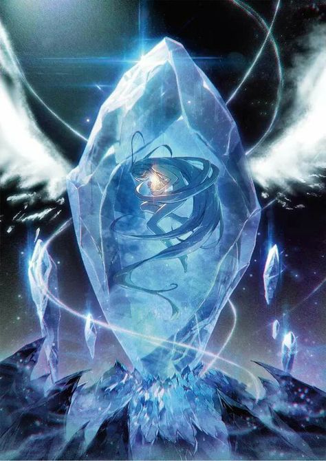 Ava is stuck in a crystal and it has been 75 years since she last stepped out of it in order to protect her brother Add. Ice Magic Art, Magic Crystal Art, Ice Magic, 다크 판타지, Soul Land, Fantasy Concept Art, 판타지 아트, An Egg, 영감을 주는 캐릭터