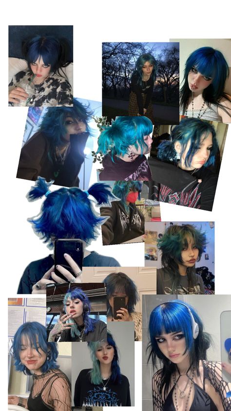 Inspo for hair Blue Alt Hair, Alt Blue Hair, Alt Hair, Blue Hair, For Hair, Hair Inspo, Hair Hair, Hair, Blue