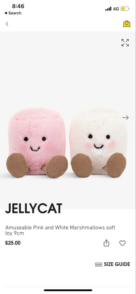 Jelly Cat Marshmallow, Marshmellow Jelly Cats, Marshmallow Jellycat, Valentines Basket, Pretty Jeans, Dream Birthday, White Marshmallows, Jelly Cat, Pink Marshmallows