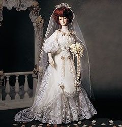 The Gibson Bride Victorian Bride, Porcelain Dolls Value, Wedding Doll, Barbie Bride, Bride Dolls, Heirloom Doll, Victorian Dolls, Gibson Girl, Blush Bride