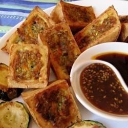 Thai Stuffed Tofu Recipe - Allrecipes.com Tofu Substitute, Tofu Pockets, Stuffed Tofu, Resep Vegan, Pickled Beets Recipe, Vegetarian Stuffing, Vegetarian Thai, Tofu Vegan, Tempeh Recipes