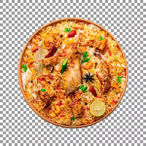 Premium PSD | A plate of chicken biryani with chicken and spices on transparent background Chicken Handi, Black Scorpio, الإمارات العربية المتحدة, Chicken Plating, Birthday Photo Frame, Chicken Biryani, Wallpaper Abstract, Chicken Spices, Best Background Images