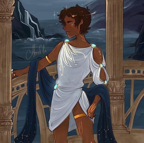 Medieval Greek Clothing, Toga Cloth Male, Greek Chiton Men, Greek God Oc Male, Apollo Costume Greek, Greek Toga Aesthetic, Greek Outfit Ideas Men, Flowy Male Outfit, Chiton Greek Male