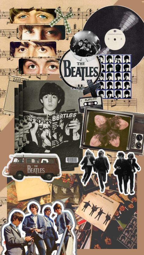 Beatles Collage, Beatles Wallpaper, Beatles Poster, John Lennon Paul Mccartney, Beatles George, Music Collage, Musica Rock, British Boys, Ringo Starr