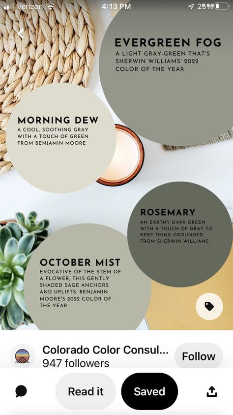 Rosemary Green Color Palette, Sherwin Williams Rosemary Accent Wall, Farmhouse Green Color Palette, Paint Colors With Pine Trim, Color Palette With Evergreen Fog, Revere Pewter And Green Color Scheme, Olive Drab Color Scheme, Whole House Paint Scheme Green, Evergreen Fog Accent Colors