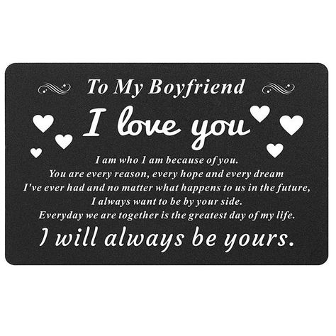 Faster shipping. Better service Love U Boyfriend, Note For Boyfriend, Loving Boyfriend, Present For Boyfriend, Engraved Wallet Insert, Souvenir Collection, Note Card Gifts, Wallet Insert Card, Sweet Message