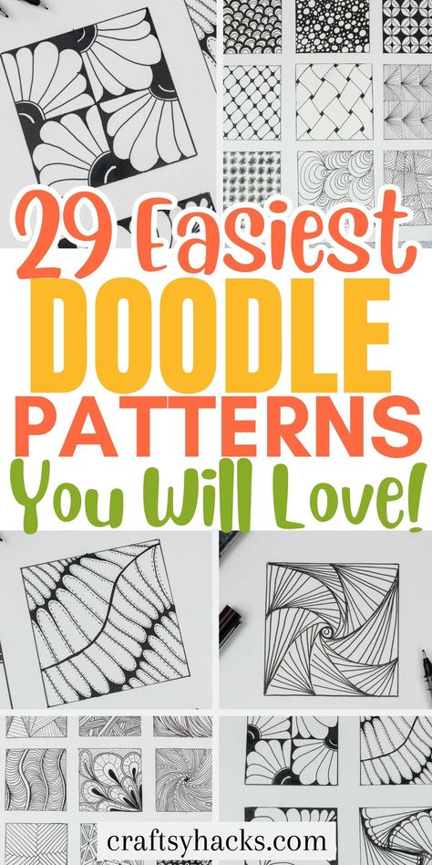 Are you into doodle art drawing? You will love these drawing ideas to doodle all day. We include an easy drawing tutorial for these fun and easy patterns. rn How To Doodle For Beginners Patterns, Simple Journal Drawing Ideas, Cool Abstract Drawings, Coloring Doodle Art, Easy Quick Drawings Ideas, Zentangle Easy Patterns, Sketch Design Ideas, Cool Pen Drawings Doodles, Random Mini Drawings