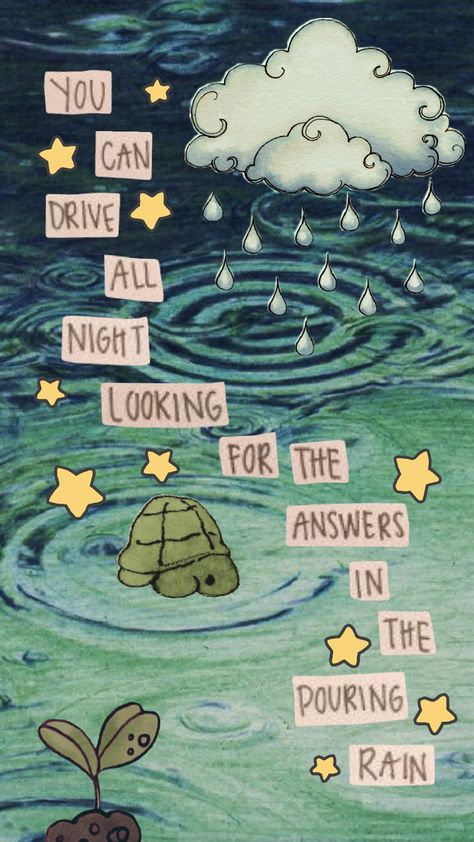 #lyrics #fyp #inspo #aesthetic #rain #indie #cigarettedaydreams #cagetheelephant #turtle #doodles Indie Lyrics, Aesthetic Rain, Lyrics Aesthetic, Music Book, Doodles, Songs, Books, Music, Art