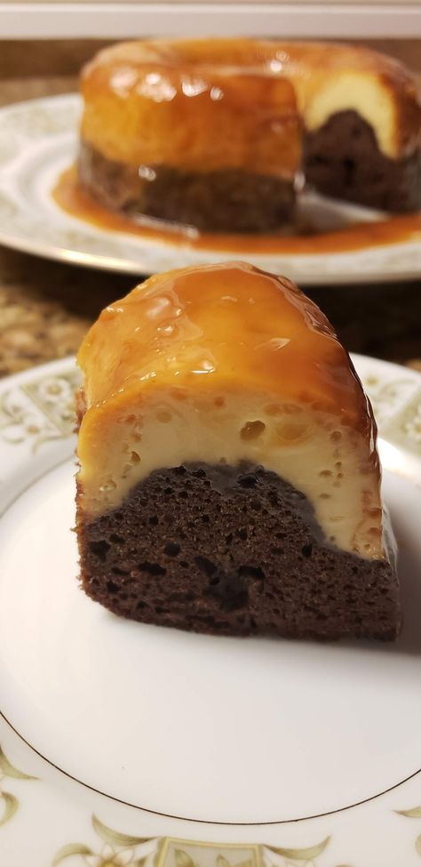 Instant Pot Easy Magic Flan Cake (Chocoflan) | | Lana Under Pressure Cake Boss Recipes, Instant Pot Easy, Flan Cake, Devils Food Cake Mix Recipe, Birthday Cakes For Teens, Flan Recipe, Easy Magic, Amazing Cake, Specialty Cakes