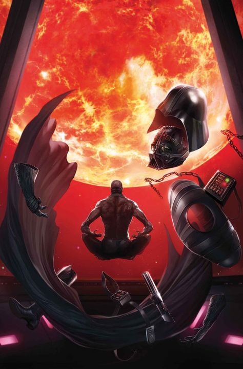 What Happens When Darth Vader Meditates? The latest issue of Star Wars: Darth Vader offered some unexpected insight into what goes on in Vader's mind when he meditates. Warning: this article contains spoilers for Star Wars: Darth Vader #8! As movies like The Empire Strikes Back and Rogue One have shown us Vader seems to spend most of his free time (when he's not hunting the Rebels or Force-choking his uppity lieutenants) meditating and escaping the confines of his heavy armor. But the movies hav Darth Vader Marvel, Star Wars Video, Darth Vader Anakin, Sith Lords, Anakin Vader, Darth Vader Star Wars, Star Wars Background, Star Wars Sith, Vader Star Wars