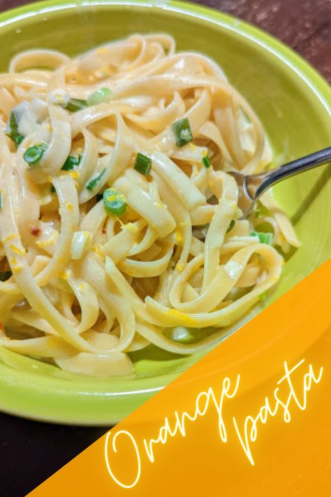 Orange Sauce Pasta, Orange Pasta, Cream Pasta, Orange Sauce, Orange Rind, Pasta Sauces, Pasta Sauce Recipes, Easy Weeknight Dinner, Crushed Red Pepper