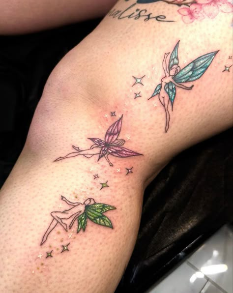 Fairy Color Tattoo, Fairy Lower Back Tattoo, Fairy Ring Tattoo Elbow, Fairy Thigh Tattoo, Hippie Tattoos, Pelvic Tattoos, Fairy Wing Tattoos, Pixie Tattoo, Hippie Tattoo