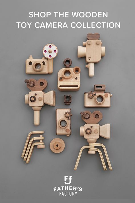 Wood Camera Toy, Handmade Kids Toys, Wooden Toys Design, Camera Collection, Wooden Toy Cars, Making Wooden Toys, Imaginary Play, Wooden Games, Toy Camera