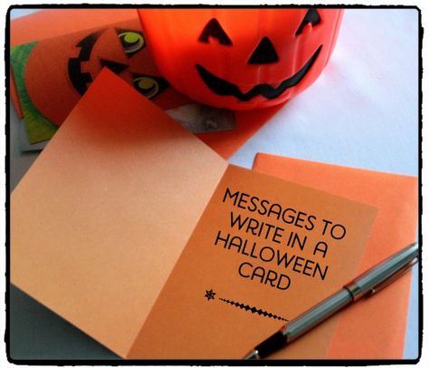 Examples of Halloween Messages to write in a card Poems To Write, Halloween Messages, Happy Halloween Quotes, Happy Halloween Funny, Happy Halloween Pictures, Halloween Writing, Happy Halloween Signs, Halloween Wishes, Autumn Cards