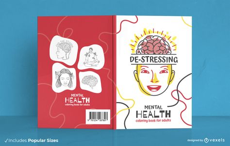 Health Book Cover Design, Health Advertisement, Textbook Design, Mandala Pattern Design, Posters Layout, Brain Book, Book Design Inspiration, Health Book, Vector Character Design