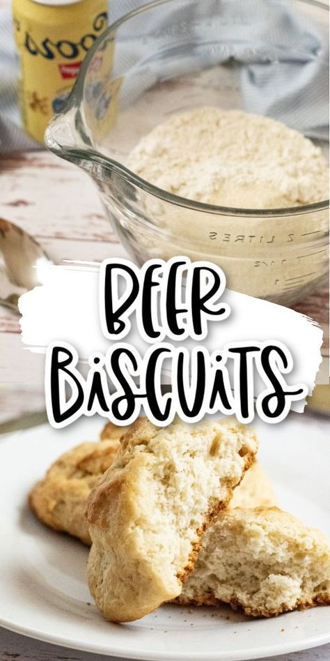 Need the perfect biscuit to go with dinner tonight? Whip up these light, fluffy, flavorful biscuits in just a few minutes! These beer biscuits only take 3 ingredients and they’re on the table in no time! Biscuits With Bisquick, Beer Biscuits, Bisquick Biscuits, Cheap Beer, Beer Bread, Cracker Recipes, Bread Recipes Sweet, Basic Recipes, 3 Ingredient