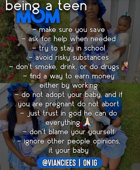 Teen Mom Quotes, Baddie Mom, Friend Codes, Sister Advice, Teen Tips, Teen Relationships, Inspirational Quotes For Moms, Birth Education, Mom Routine