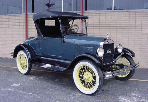 1927 Ford Model T Roadster . Gunmetal Blue, Model T Ford, American Pickup Trucks, Ford Mustang Convertible, Antique Trucks, Ford Classic Cars, Old Classic Cars, Model T, Hot Rods Cars