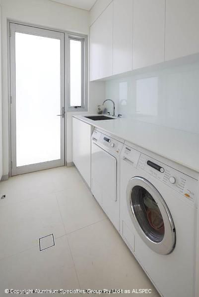 Laundry Styling, Cupboard Laundry, Laundry Idea, Laundry Designs, Laundry Reno, Narrow Window, Utility Room Designs, Awning Window, Window Inspiration