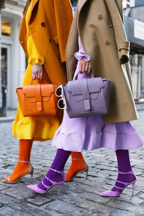 SENREVE // TWINNING AND WINNING Blair Eadie, Monochromatic Fashion, Color Dresses, Colored Tights, Outfit Chic, Winter Chic, Power Dressing, Celine Luggage Bag, Trend Forecasting