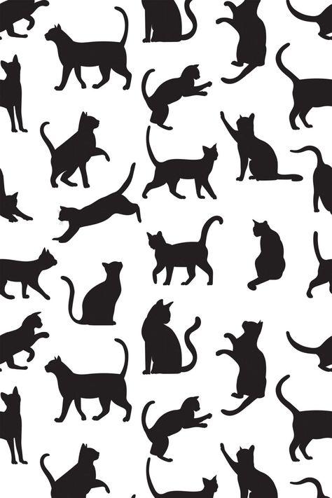 Interior Aesthetics with Purrfect 

“Purrfect” wallpaper offers an artistic addition to your interior, featuring black and white cat silhouettes that bring a touch of novelty and charm. 
 Your Walls’ Feline Elegance: Elegant Feline Shadows 

“Elegant Feline Shadows” presents a sophisticated and playful pattern for your living room walls. These silhouettes create a tranquil and stylish ambiance, perfect for any cat lover. 
 Peel and Stick Wallpaper: Whimsical Cat Contours 

Our “Whimsical Cat Co Cat Stepping Down, Black And White Cats Wallpaper, Cats Silhouette, Cat Pattern Wallpaper, Wallpaper Whimsical, Tattoo Banner, Black Cat Pattern, Cat Shadow, Shadow Drawing