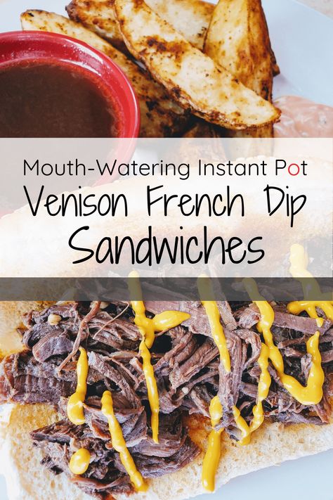 Instant Pot French Dip Recipes For Canned Venison, Venison Roast Pressure Cooker, Elk Slow Cooker Recipes, Venison Instapot Recipes, Slow Cooker Venison Recipes, Canned Venison Recipes Dinners, Venison Slow Cooker Recipes, Venison Shoulder Recipes, Deer Shoulder Recipes